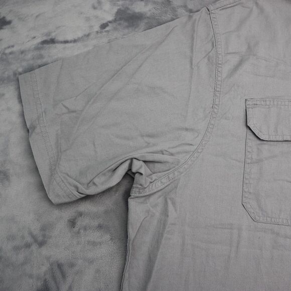 Wrangler Shirt Mens 2XL Gray Cowboy Western Workwear Hike Fish Dress Button Up - Picture 9 of 16